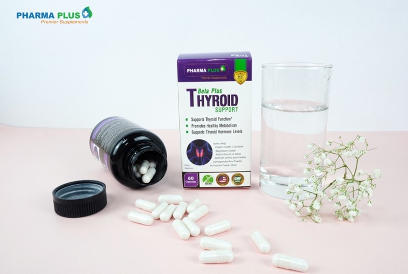 "Viên uống hỗ trợ điều trị bướu giáp đa nhân nhập Mỹ Beta Plus Thyroid Support Pharma Plus